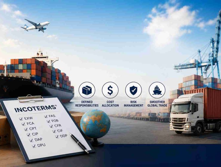 What Does Incoterms Mean? International shipping infographic